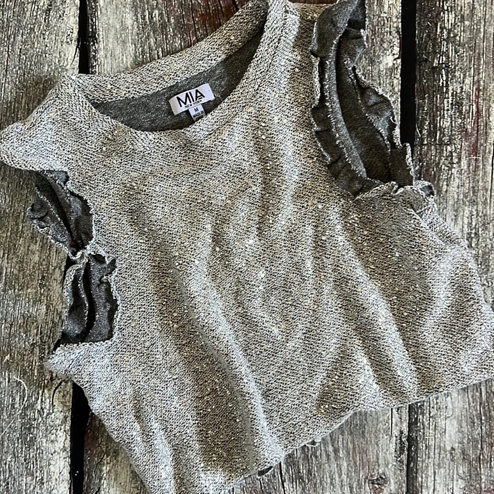 Little Girls Mia Silver Top size Medium